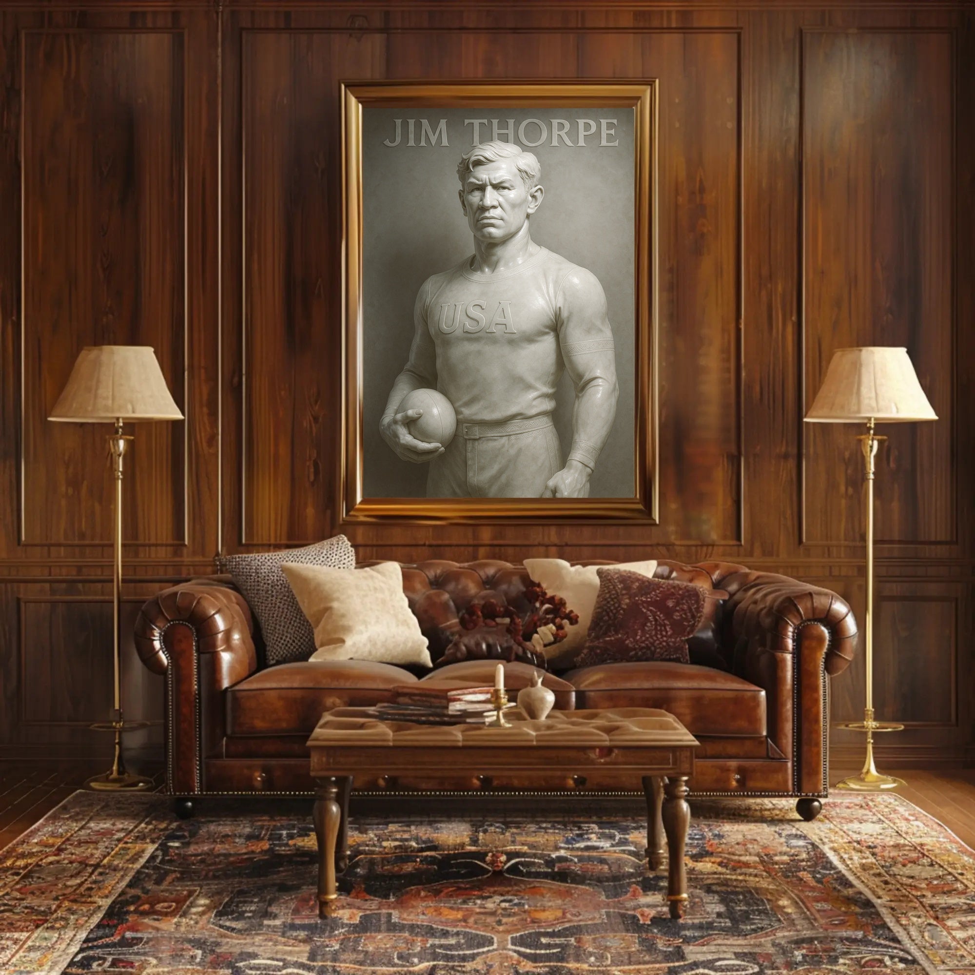 Jim Thorpe Legendary Athlete Poster Art PosterGoat