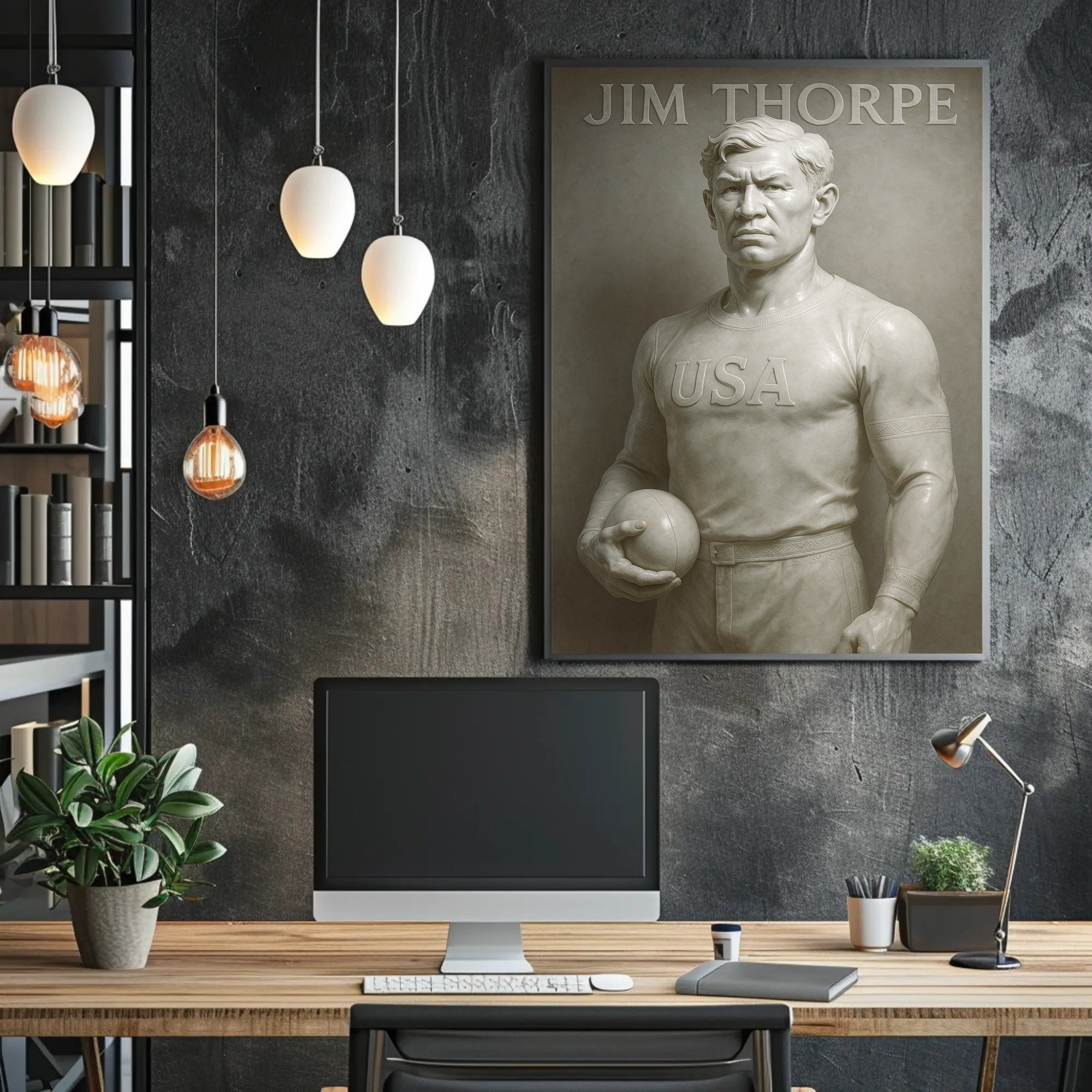 Jim Thorpe Legendary Athlete Poster Art PosterGoat
