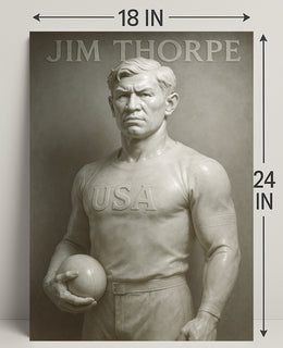 Jim Thorpe Legendary Athlete Poster Art PosterGoat