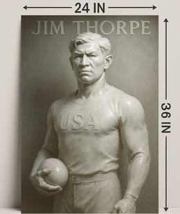 Jim Thorpe Legendary Athlete Poster Art PosterGoat