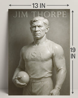 Jim Thorpe Legendary Athlete Poster Art PosterGoat