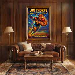 Jim Thorpe Legendary Athlete Wall Art Print PosterGoat