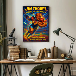 Jim Thorpe Legendary Athlete Wall Art Print PosterGoat