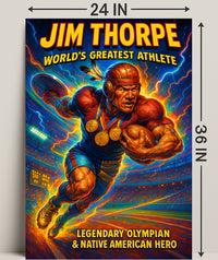 Jim Thorpe Legendary Athlete Wall Art Print PosterGoat