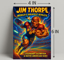 Jim Thorpe Legendary Athlete Wall Art Print PosterGoat