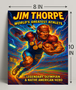 Jim Thorpe Legendary Athlete Wall Art Print PosterGoat