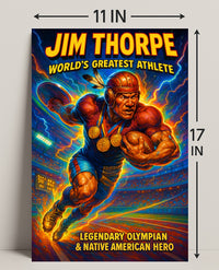 Jim Thorpe Legendary Athlete Wall Art Print PosterGoat