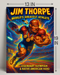 Jim Thorpe Legendary Athlete Wall Art Print PosterGoat