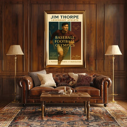 Jim Thorpe Legendary Athlete Wall Art Print PosterGoat