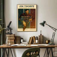 Jim Thorpe Legendary Athlete Wall Art Print PosterGoat