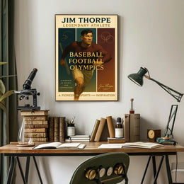 Jim Thorpe Legendary Athlete Wall Art Print PosterGoat