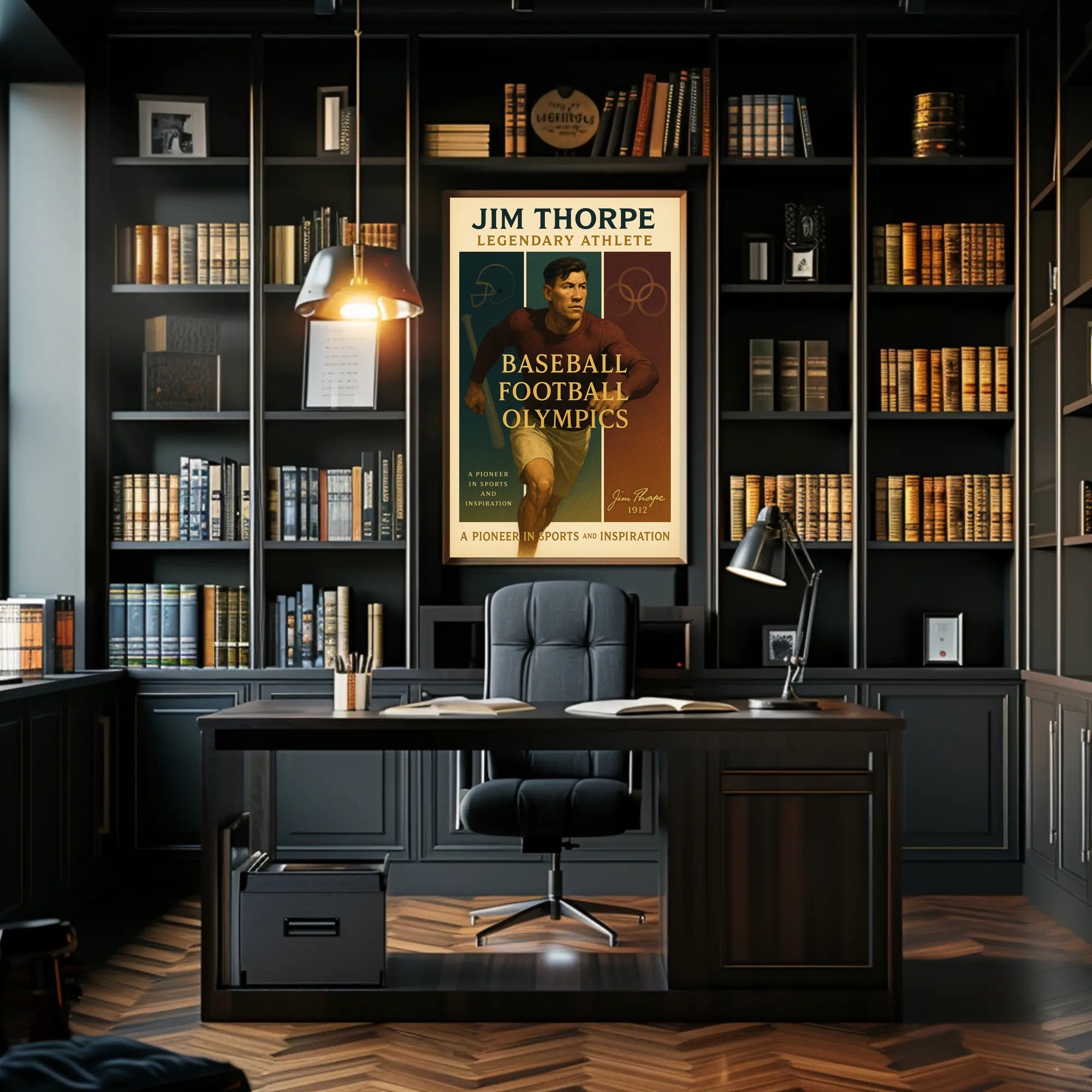 Jim Thorpe Legendary Athlete Wall Art Print PosterGoat