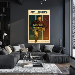 Jim Thorpe Legendary Athlete Wall Art Print PosterGoat