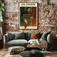 Jim Thorpe Legendary Athlete Wall Art Print PosterGoat
