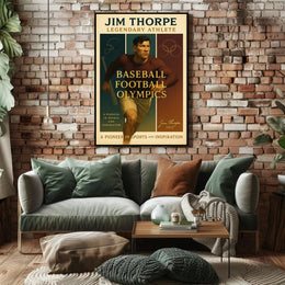 Jim Thorpe Legendary Athlete Wall Art Print PosterGoat