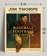 Jim Thorpe Legendary Athlete Wall Art Print PosterGoat