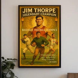 Jim Thorpe Legendary Champion Poster Art Print PosterGoat