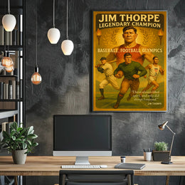 Jim Thorpe Legendary Champion Poster Art Print PosterGoat
