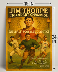 Jim Thorpe Legendary Champion Poster Art Print PosterGoat