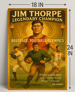 Jim Thorpe Legendary Champion Poster Art Print PosterGoat