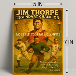 Jim Thorpe Legendary Champion Poster Art Print PosterGoat