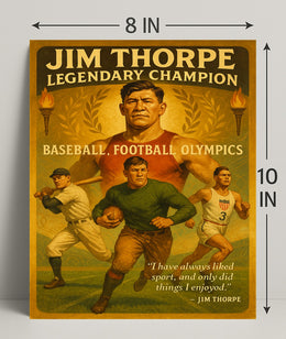 Jim Thorpe Legendary Champion Poster Art Print PosterGoat
