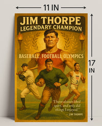 Jim Thorpe Legendary Champion Poster Art Print PosterGoat