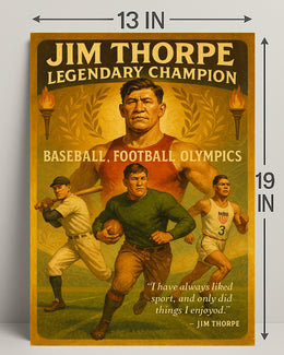Jim Thorpe Legendary Champion Poster Art Print PosterGoat