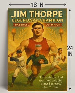 Jim Thorpe Legendary Champion Poster Print PosterGoat