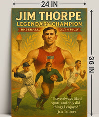 Jim Thorpe Legendary Champion Poster Print PosterGoat