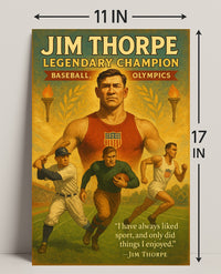 Jim Thorpe Legendary Champion Poster Print PosterGoat