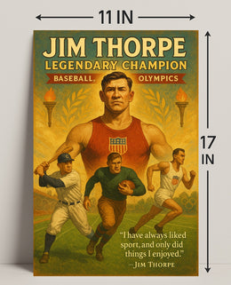 Jim Thorpe Legendary Champion Poster Print PosterGoat