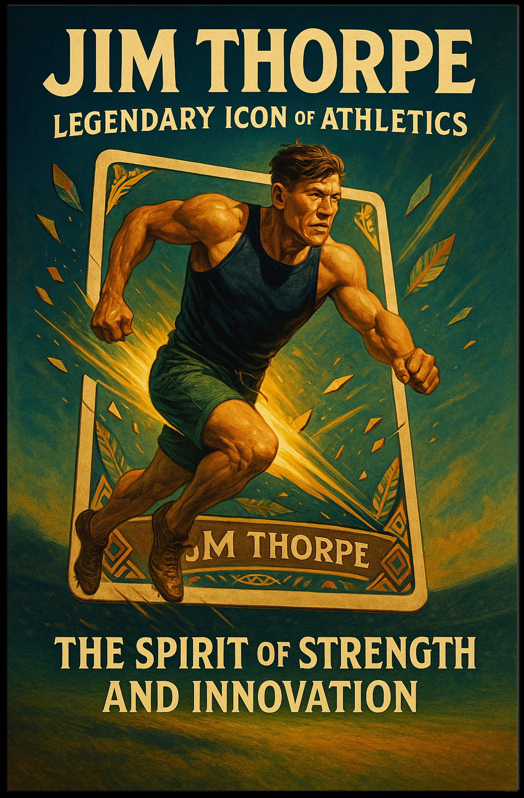 Jim Thorpe Legendary Icon of Athletics Poster PosterGoat