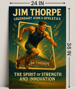 Jim Thorpe Legendary Icon of Athletics Poster PosterGoat