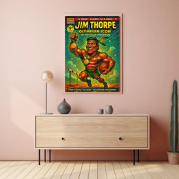 Jim Thorpe Olympian Icon Wall Art Print PosterGoat