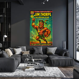 Jim Thorpe Olympian Icon Wall Art Print PosterGoat