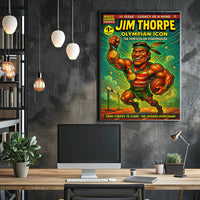 Jim Thorpe Olympian Icon Wall Art Print PosterGoat