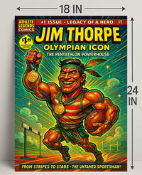 Jim Thorpe Olympian Icon Wall Art Print PosterGoat