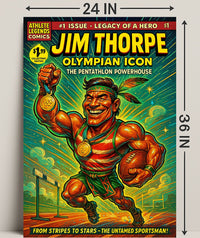 Jim Thorpe Olympian Icon Wall Art Print PosterGoat