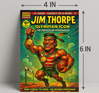 Jim Thorpe Olympian Icon Wall Art Print PosterGoat