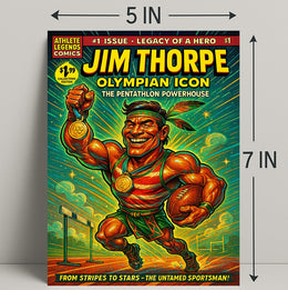 Jim Thorpe Olympian Icon Wall Art Print PosterGoat