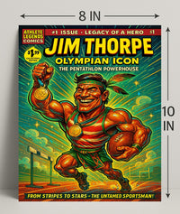 Jim Thorpe Olympian Icon Wall Art Print PosterGoat