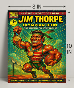 Jim Thorpe Olympian Icon Wall Art Print PosterGoat