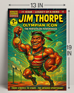 Jim Thorpe Olympian Icon Wall Art Print PosterGoat