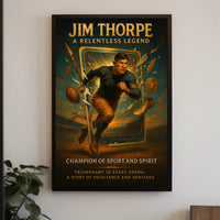 Jim Thorpe Relentless Legend Wall Art PosterGoat