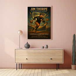 Jim Thorpe Relentless Legend Wall Art PosterGoat