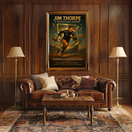 Jim Thorpe Relentless Legend Wall Art PosterGoat