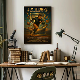 Jim Thorpe Relentless Legend Wall Art PosterGoat