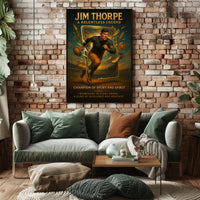 Jim Thorpe Relentless Legend Wall Art PosterGoat