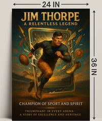 Jim Thorpe Relentless Legend Wall Art PosterGoat